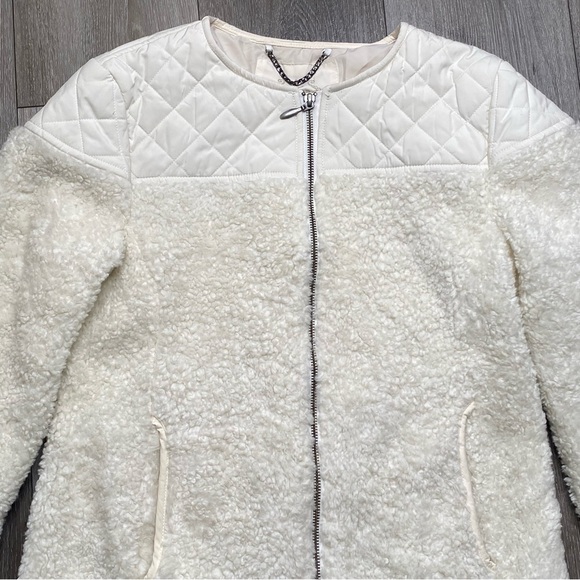 Prana Women’s Quilted Sherpa White Jacket Size Small - Picture 5 of 16